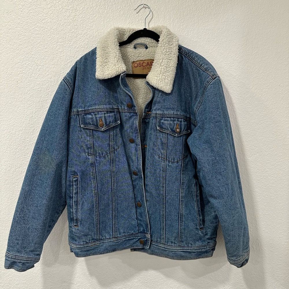 Denim and Sherpa lined trucker Jacket